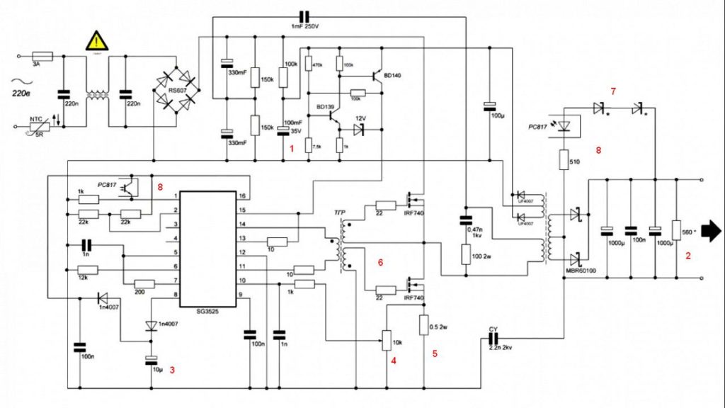 Схема бп на uc3825