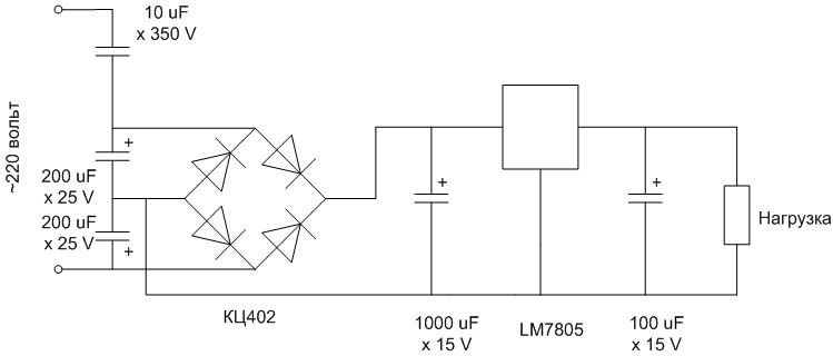 Функциональная схема источника питания