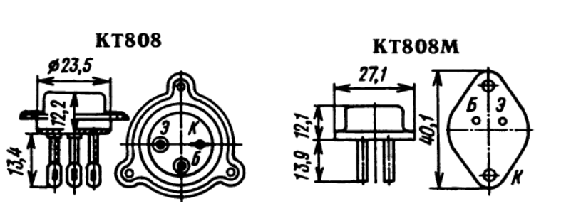 Технические параметры и аналоги транзистора КТ808А