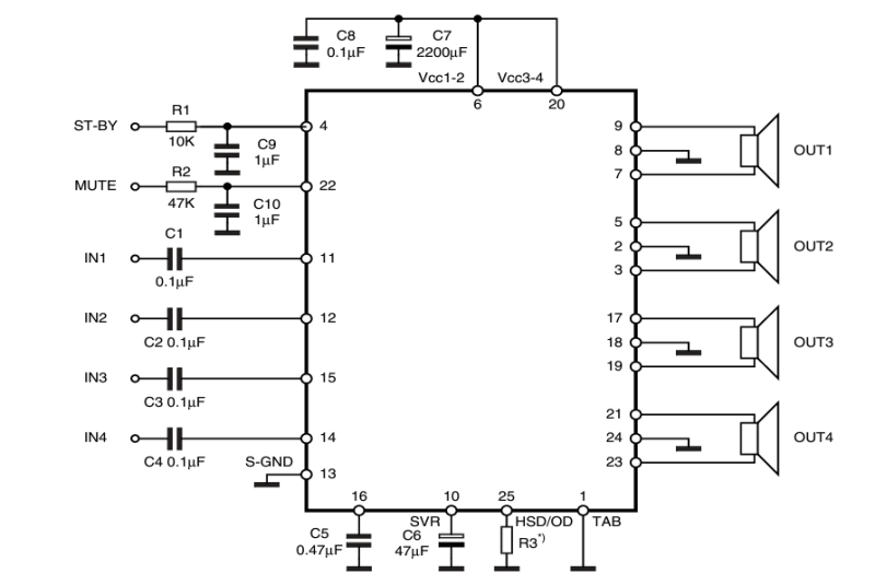Описание характеристик микросхемы TDA7850